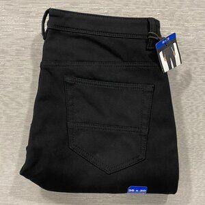 CAT Caterpillar Work Pants Mens 36 x 30 Black Canvas Fleece Lined Insulated